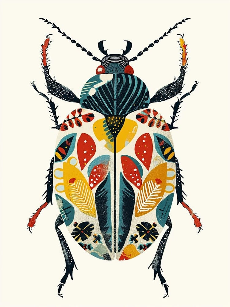 Colourful Insect Illustration Flea Beetle 9