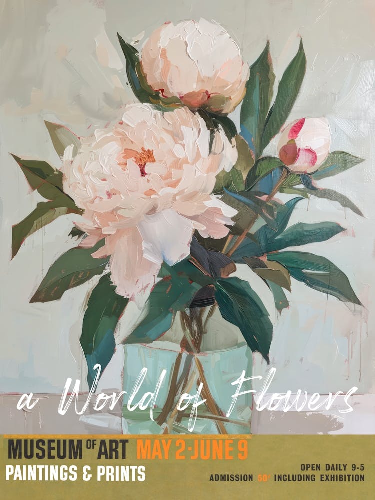 A World Of Flowers, Van Gogh Exhibition Peonies 2