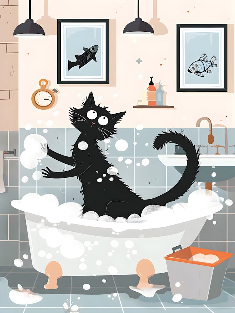 Chat Dans Le Bain 3