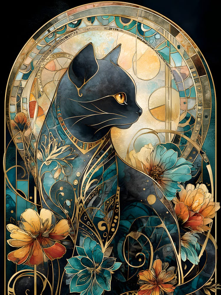 Cat With Flowers 26