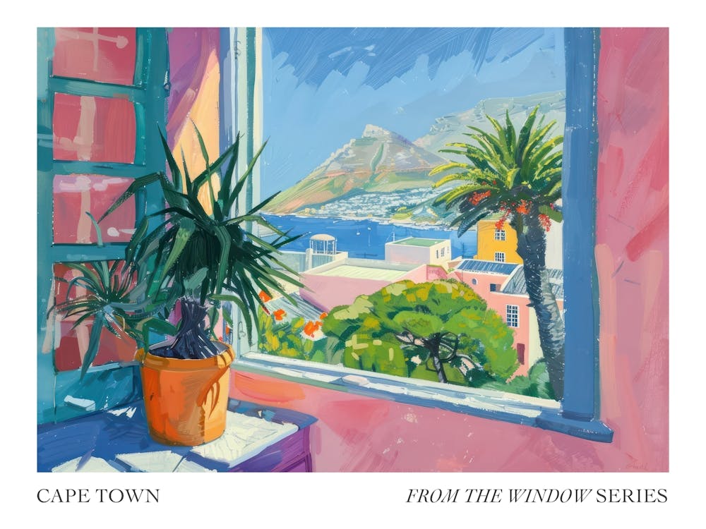 Cape Town From The Window Series Poster Painting 1
