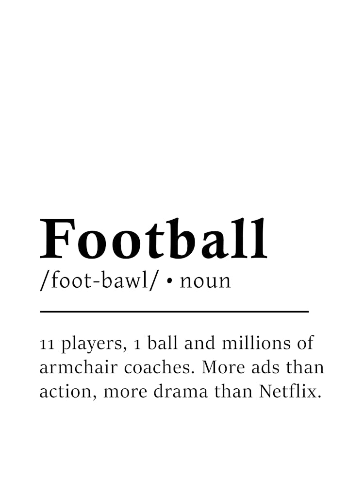 Football Definition Poster - Dictionary 1
