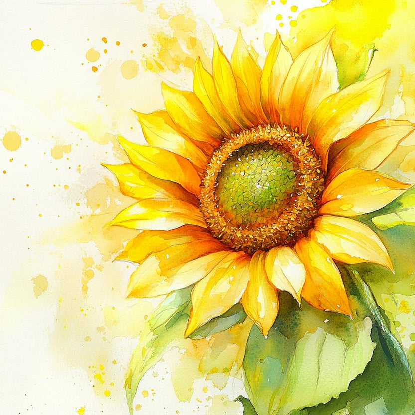 Sunflower Watercolor Painting 1