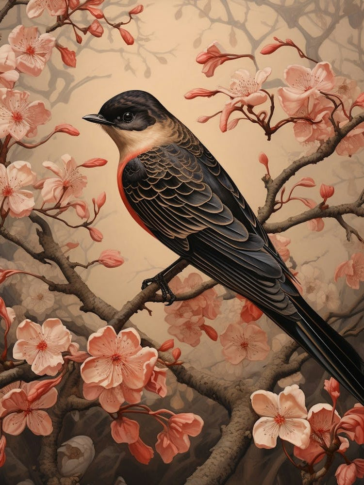 Dark And Moody Botanical Swallow 3