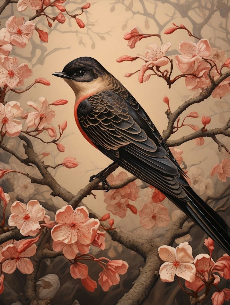 Dark And Moody Botanical Swallow 3