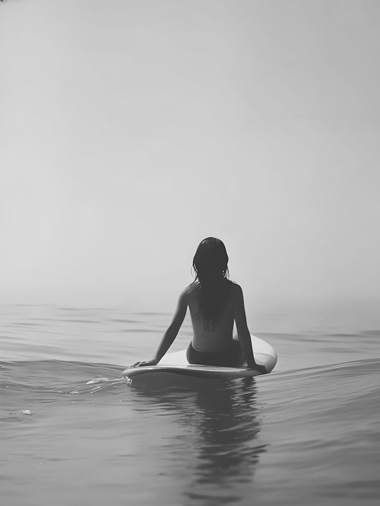 Surfer Auf Einem Surfbrett