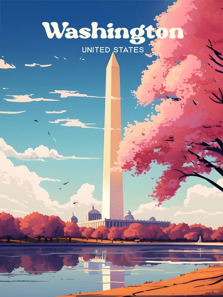 Washington United States 2 Reiseposter 3 4 Größenanpassung