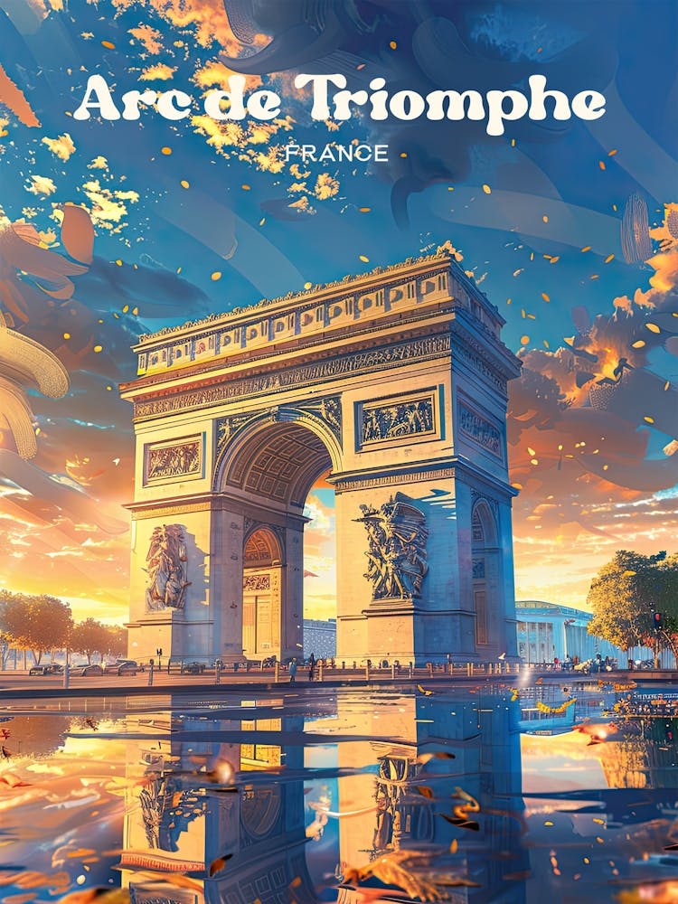 Arc De Triomphe Paris Travel Art