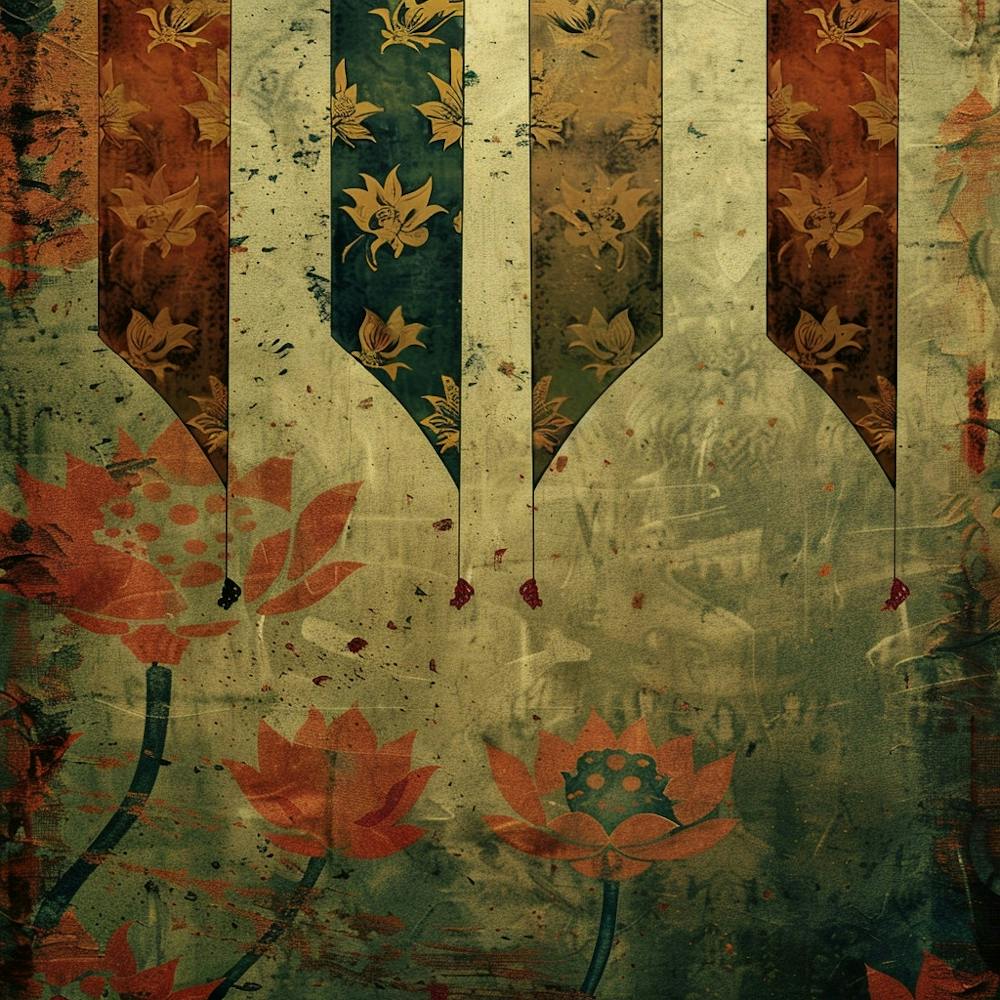 Wesak Banner Texture Featuring Buddhist Prayer