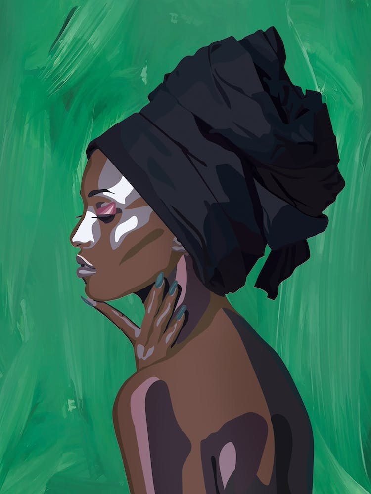 Abstract Woman With Turban 1