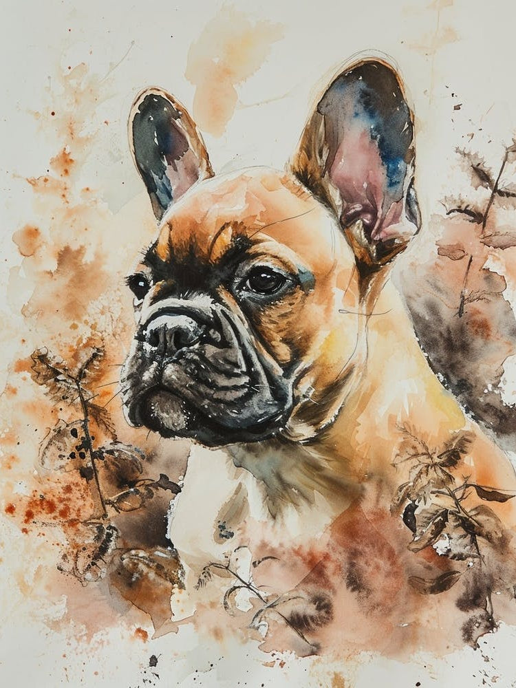 French Bulldog Watercolor Painting 2