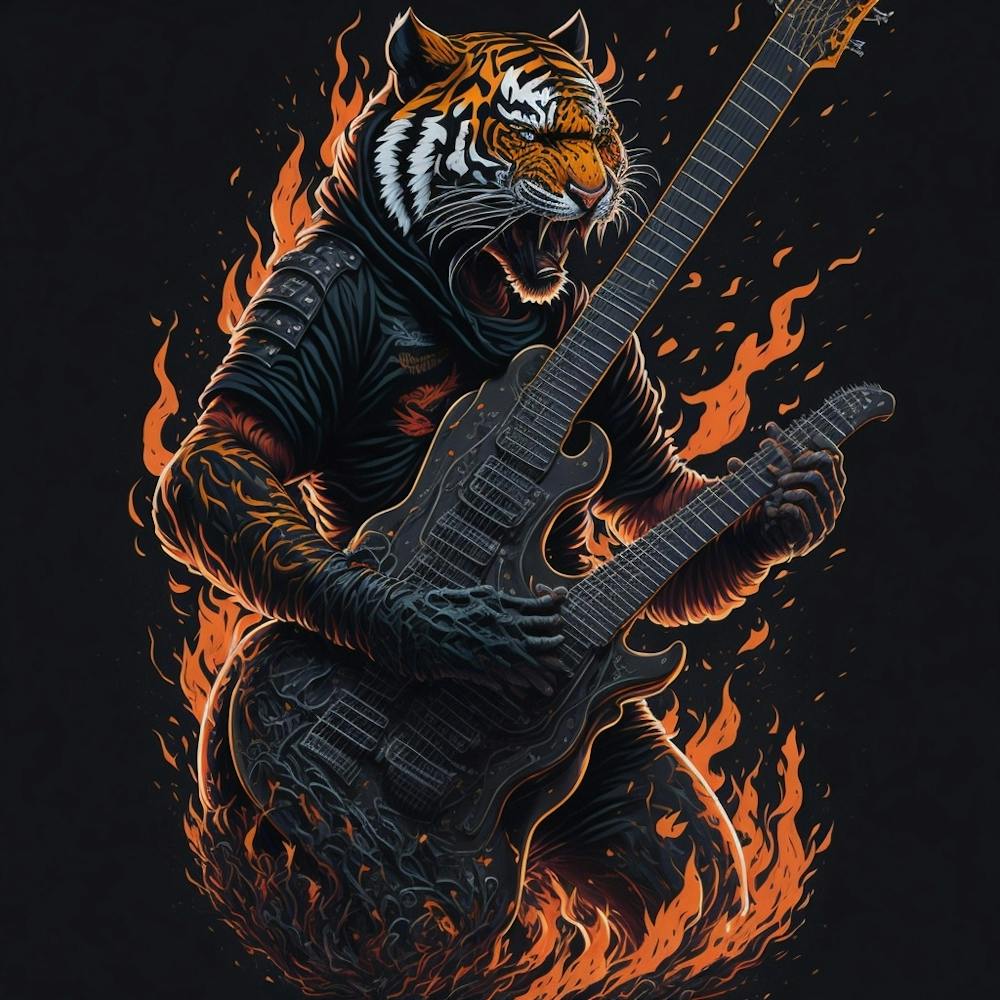 Tiger In Flames