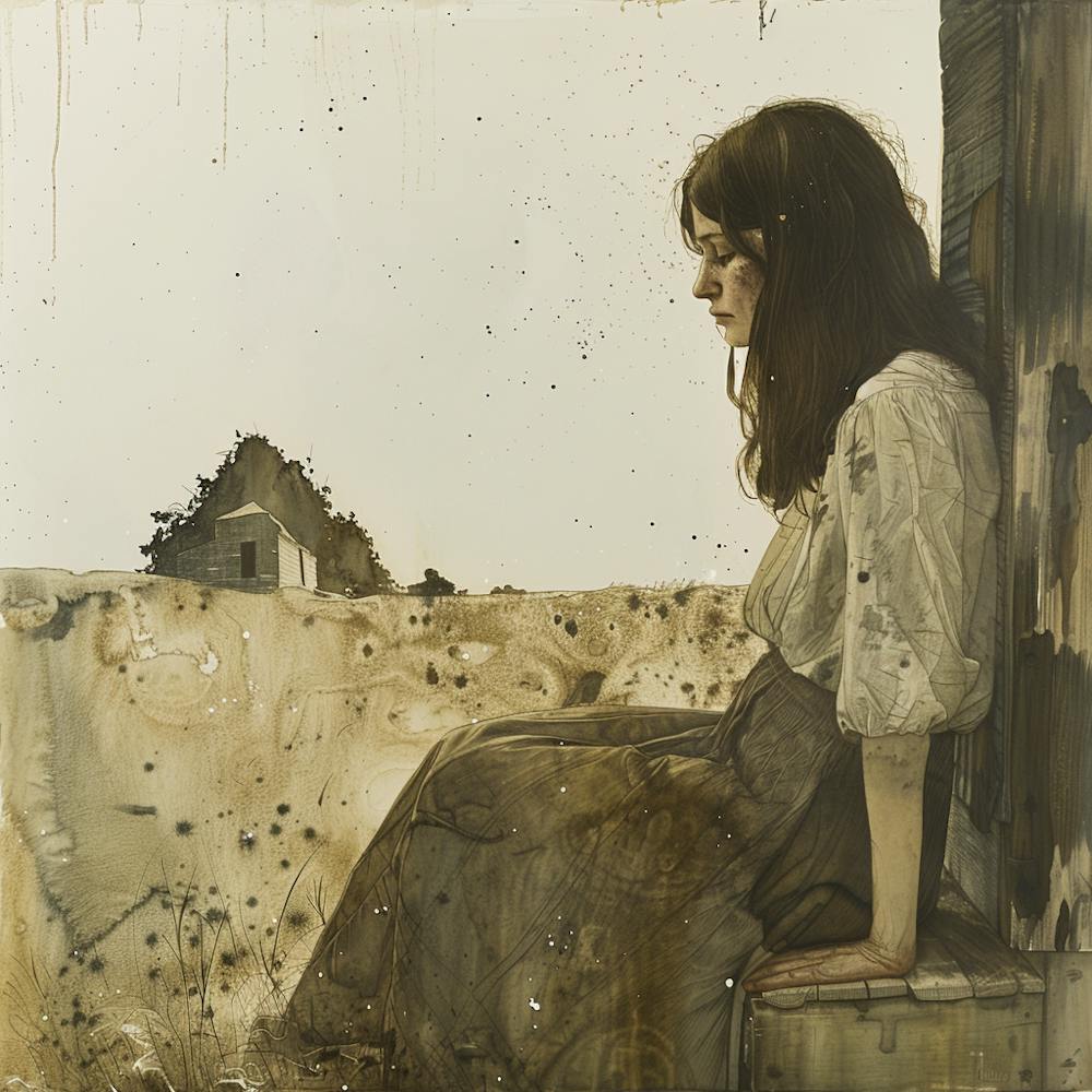 Girl In A Field 1