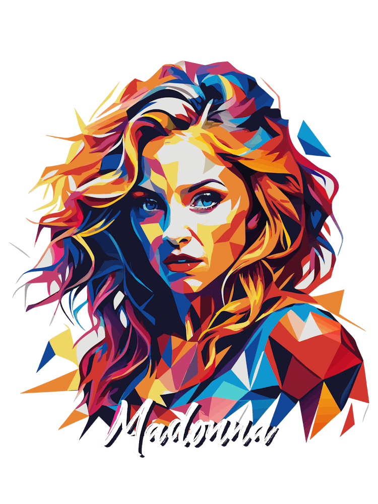 Madonna 01 Portrait Music Icon Style WPAP Pop Art