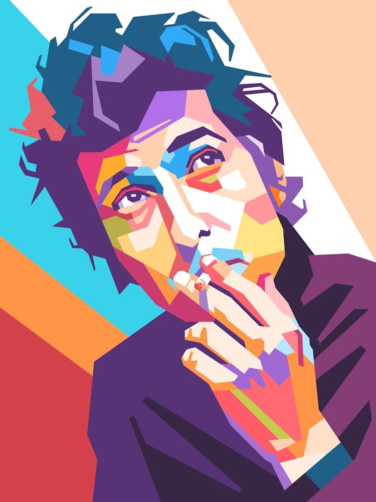 Bob Dylan wpap art style