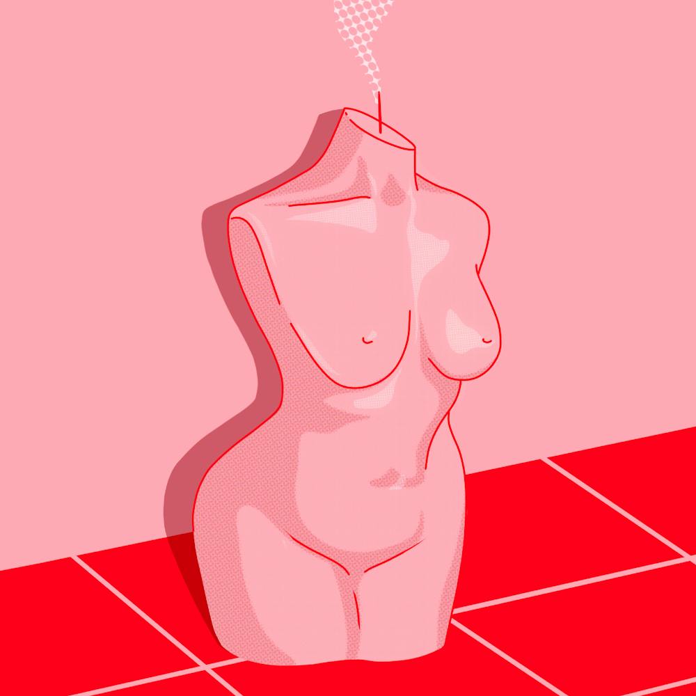 Female Torso Candle 1