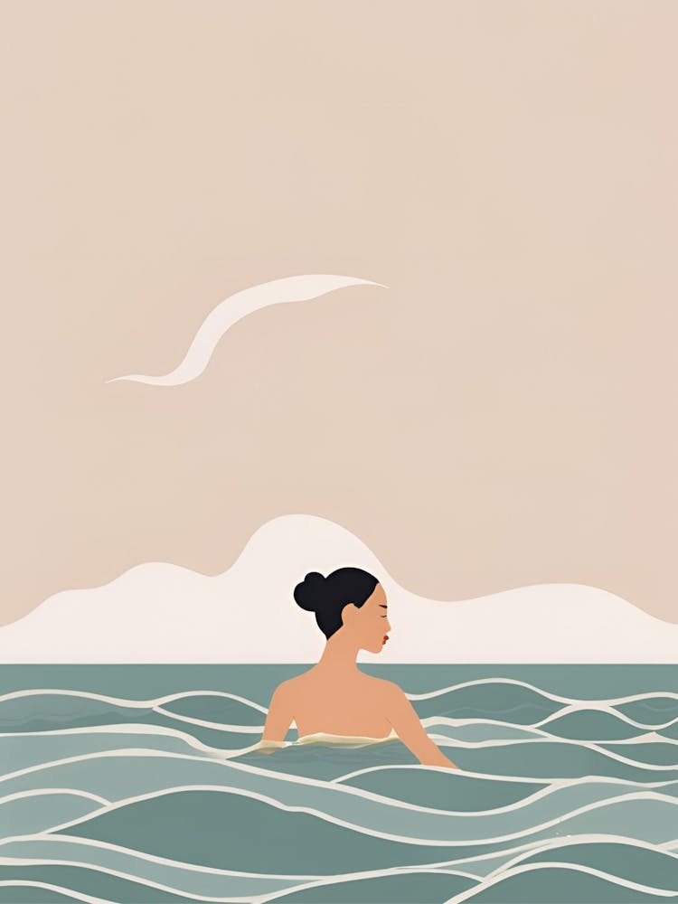 Woman In The Ocean