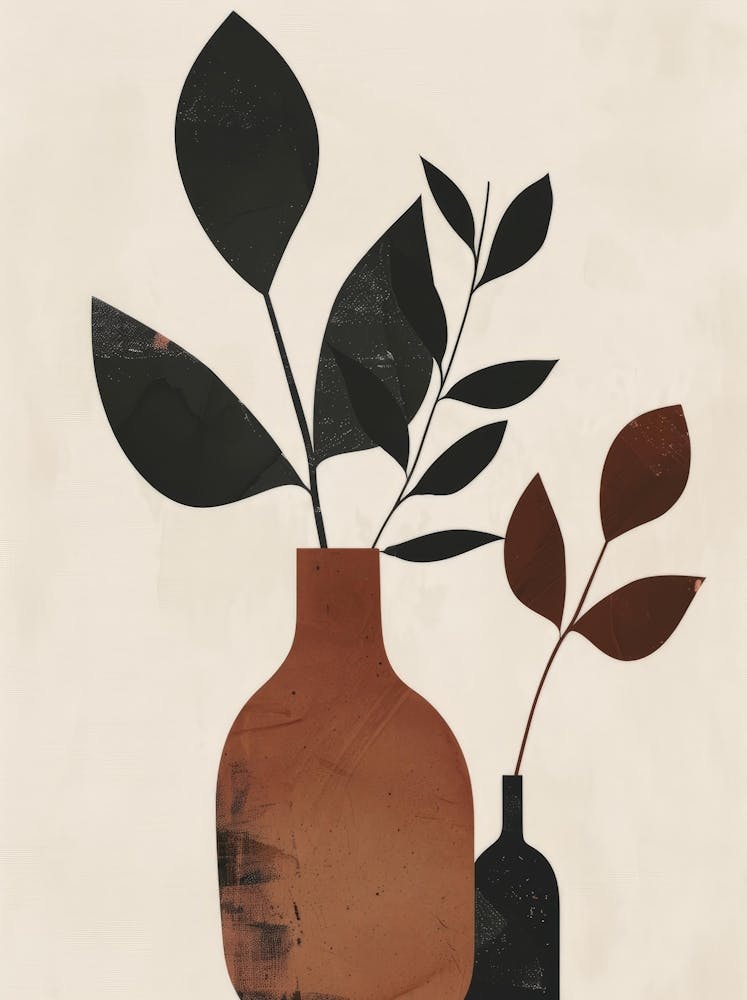 Vases And Leaves 5