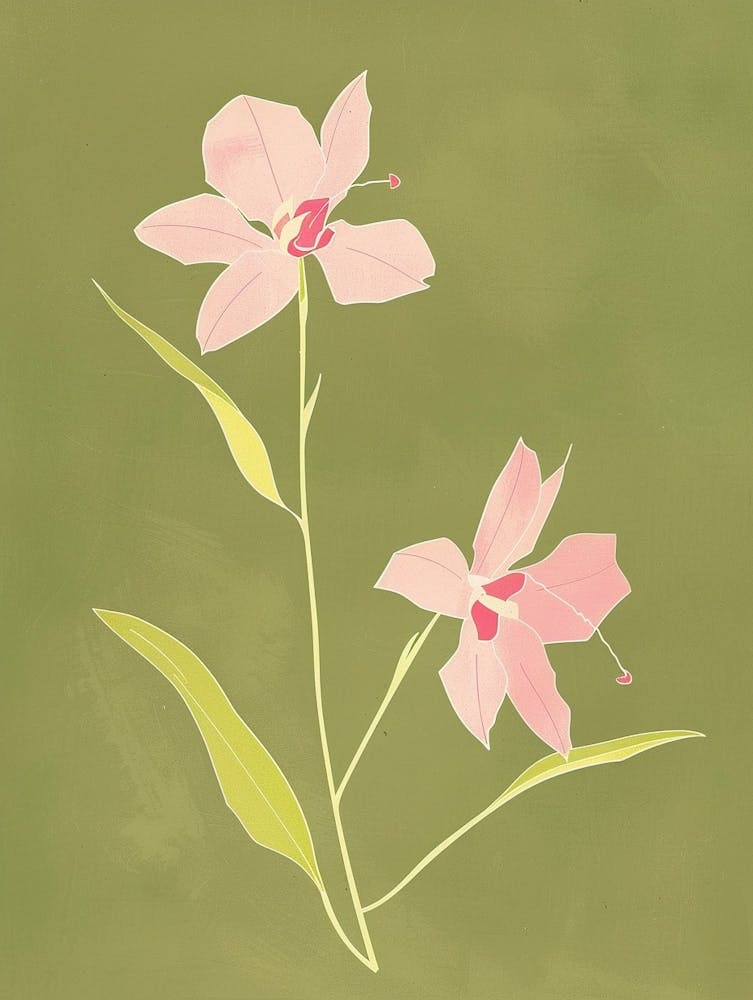 Pink & Green Orchid 4