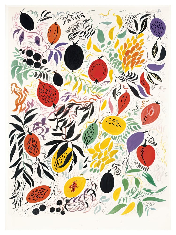 Passionfruit Fruit Drawing 1