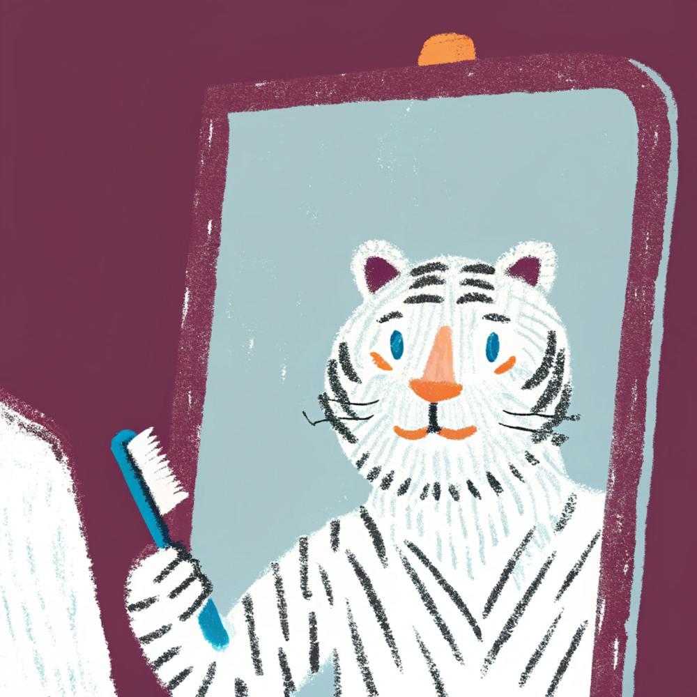 Tiger In The Mirror