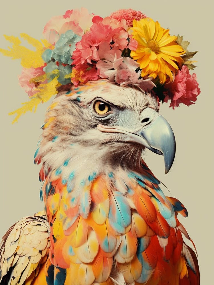 Bird With A Flower Crown Golden Eagle 3