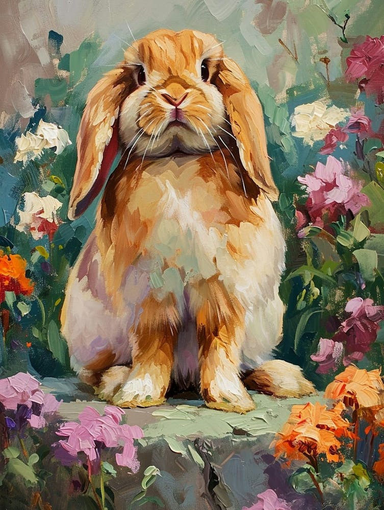 English Lop Rabbit Painting 2