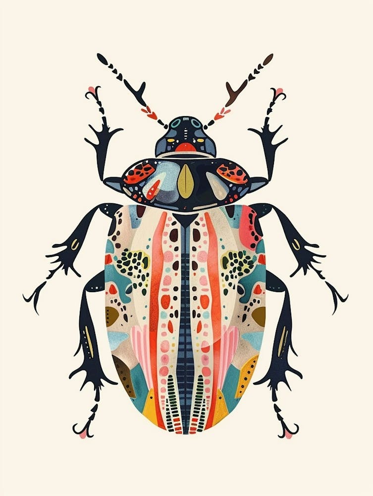 Colourful Insect Illustration Flea Beetle 5