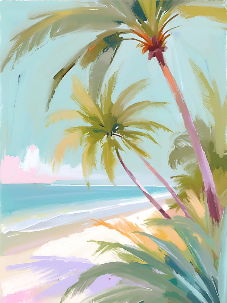 Palm Trees On The Beach 2