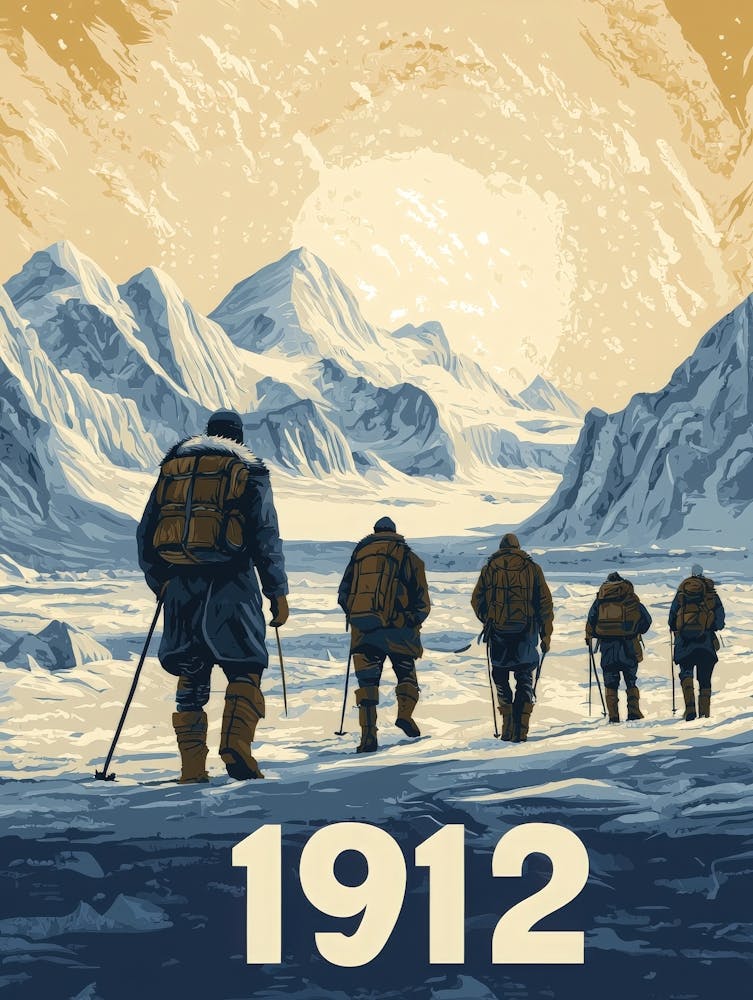 Aihrgdesign A Vintage Adventure Poster Of A 1912 Polar Expedi 952da729 0f81 4f98 A44f A06949426215 0