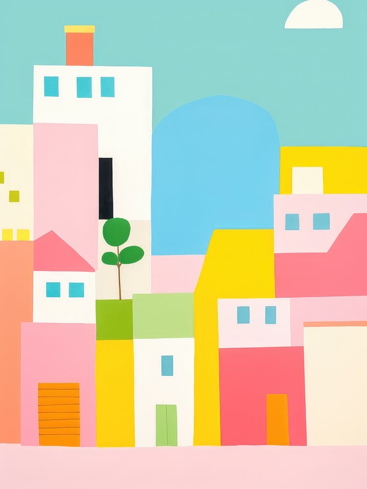 Ibiza, Espagne Vue Colorée 3