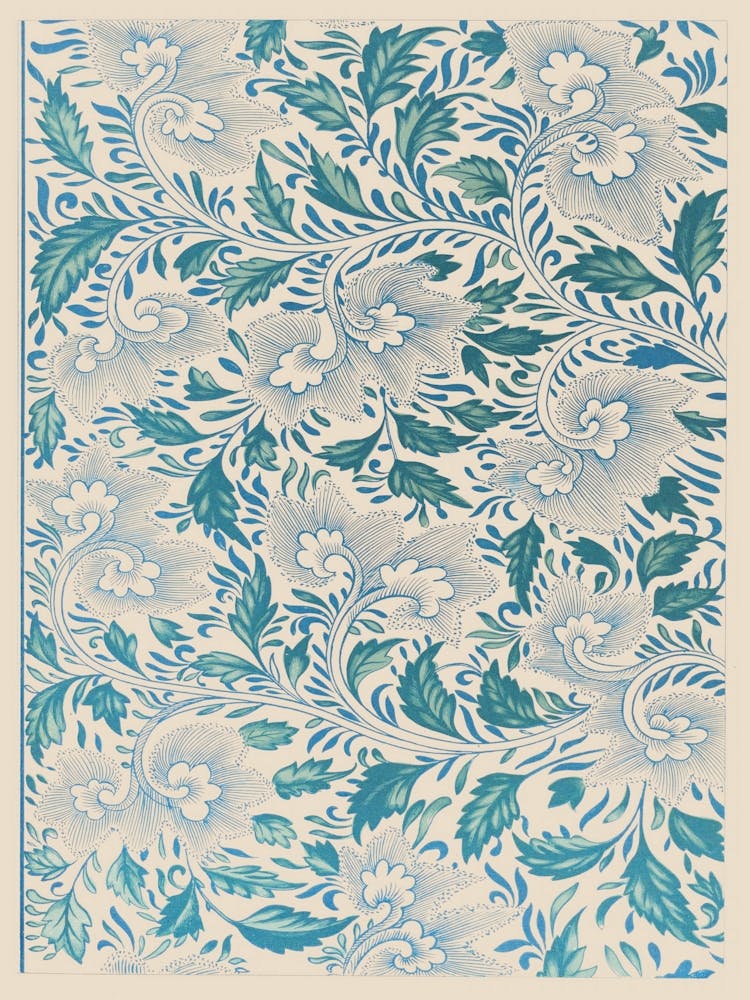 Blue And White Floral Pattern 1