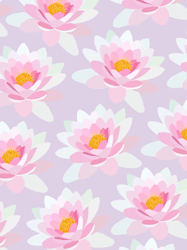 Lilies, Pastel Purple