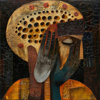 "The Face of Grief" Abstract Painting