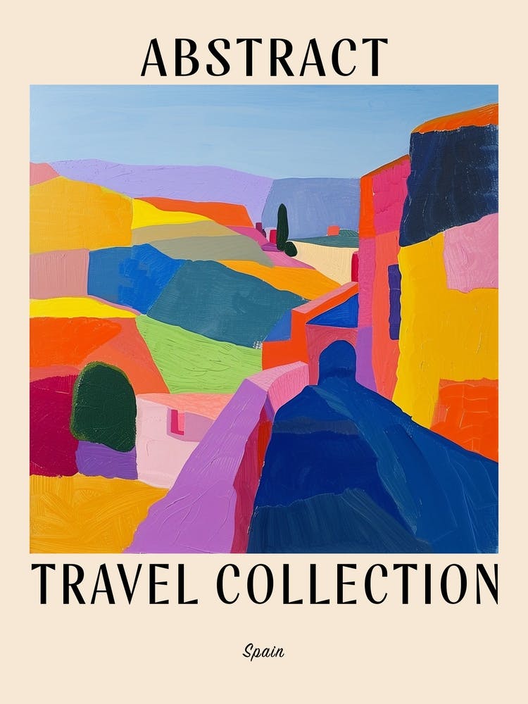 Abstract Travel Collection Poster Spain 2