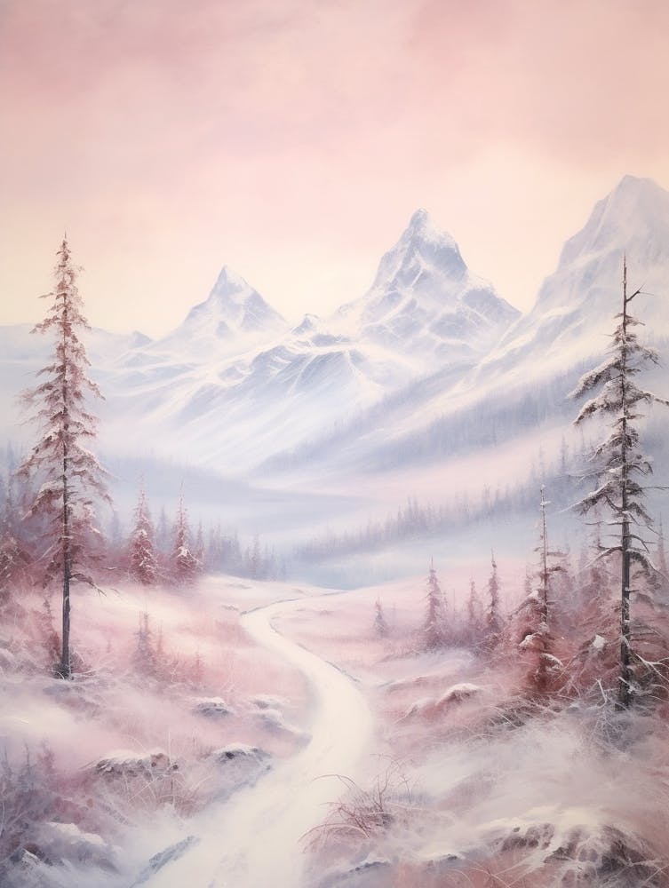 Dreamy Winter Painting Vanoise National Park France 2