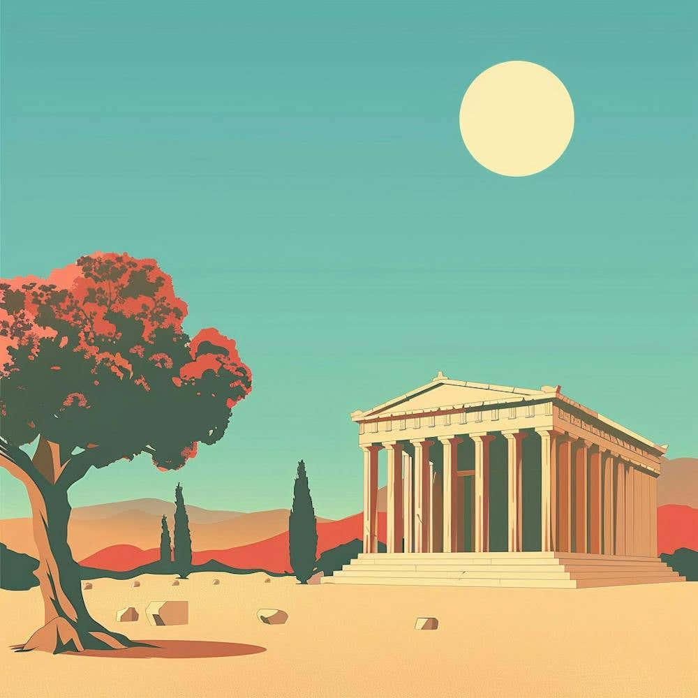 A Temple Of Olympian Zeus In Athens Minimal Illu 1720009190 2