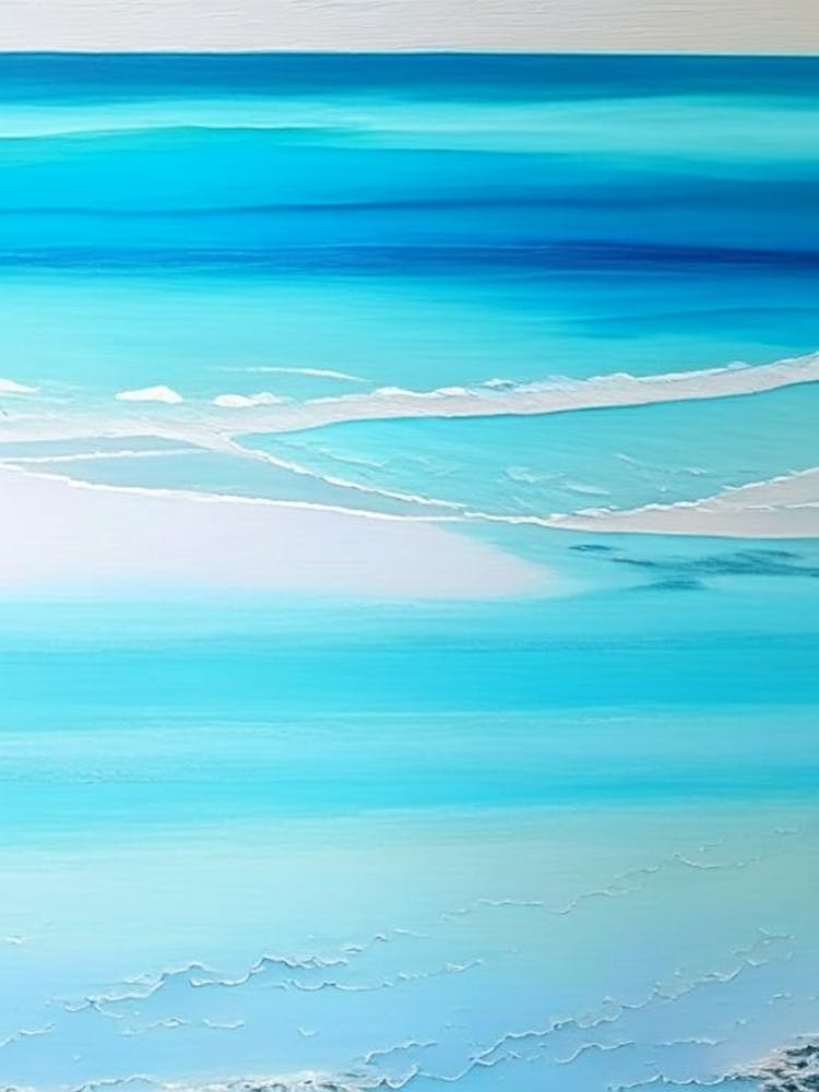 Beach Waterscape Marble Acrylic Painting 1
