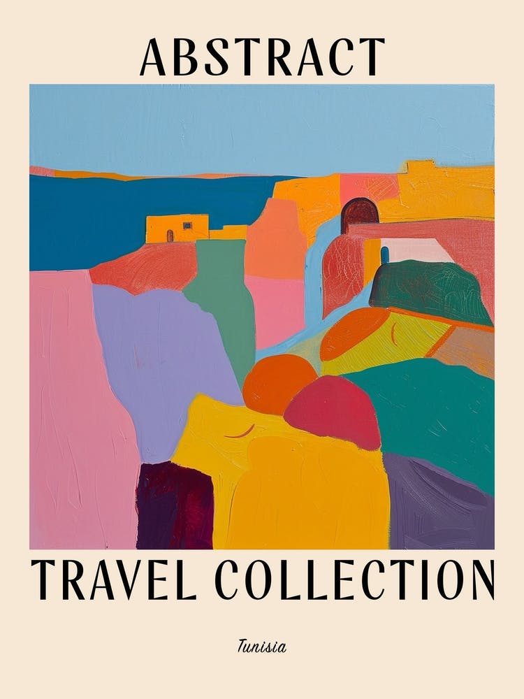 Abstract Travel Collection Poster Tunisia 2