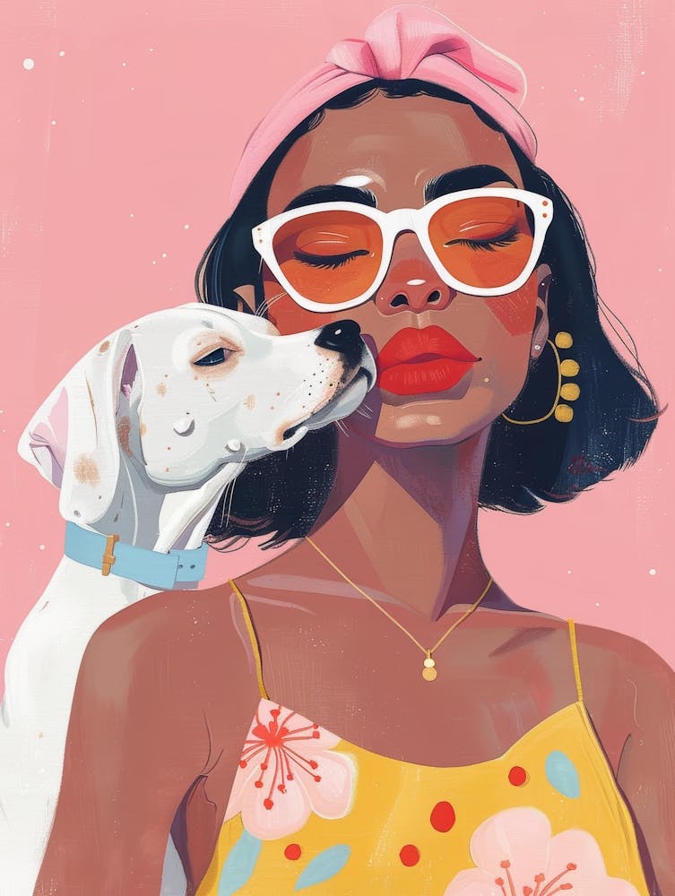 Girl With Dog 4