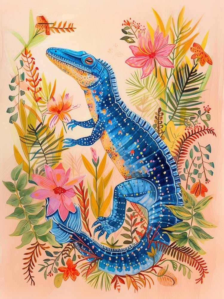 Pastel Icthyosaurus Dinosaur 1