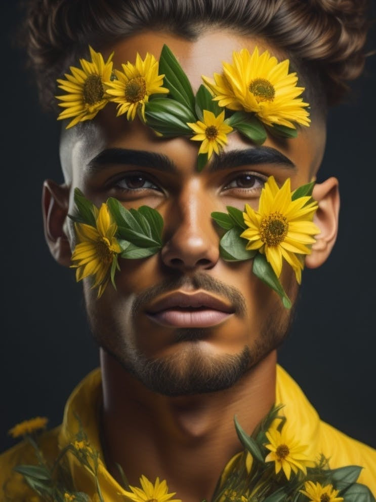 Sunflowers man