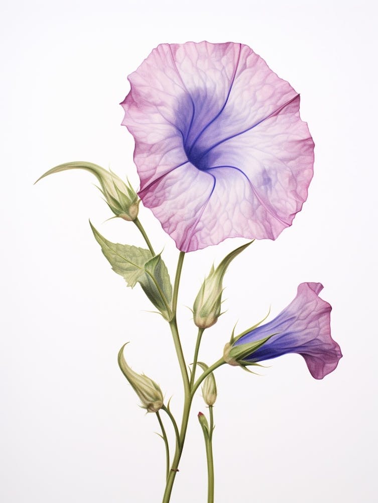 Pressed Flower Botanical Art Morning Glory 3