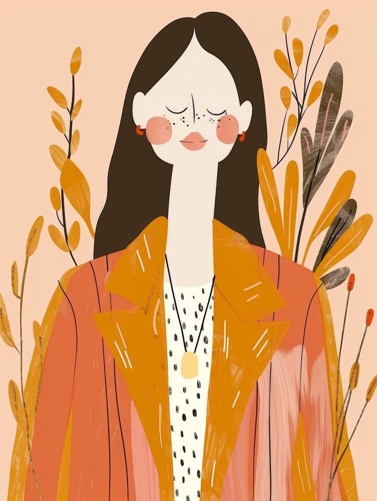Autumn Woman Illustration