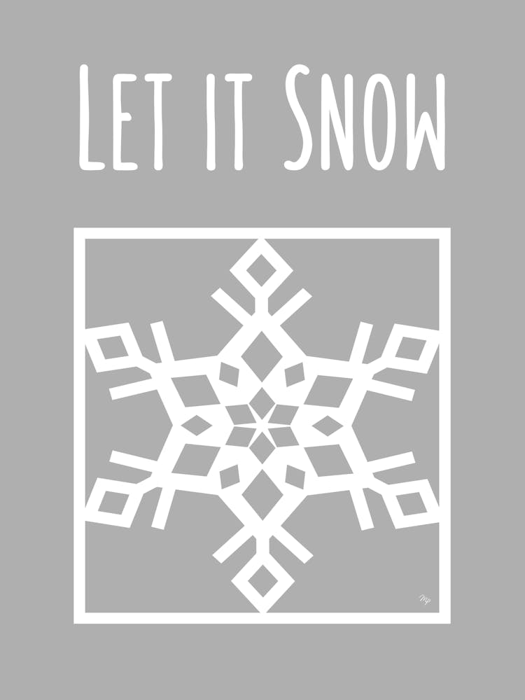 Let It Snow Xmas typography 1