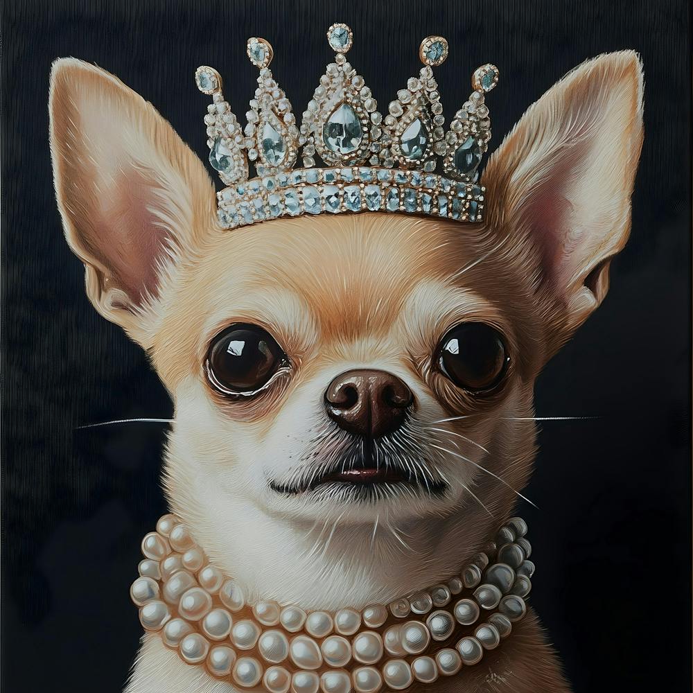 Chihuahua In Crown And Pearls 8