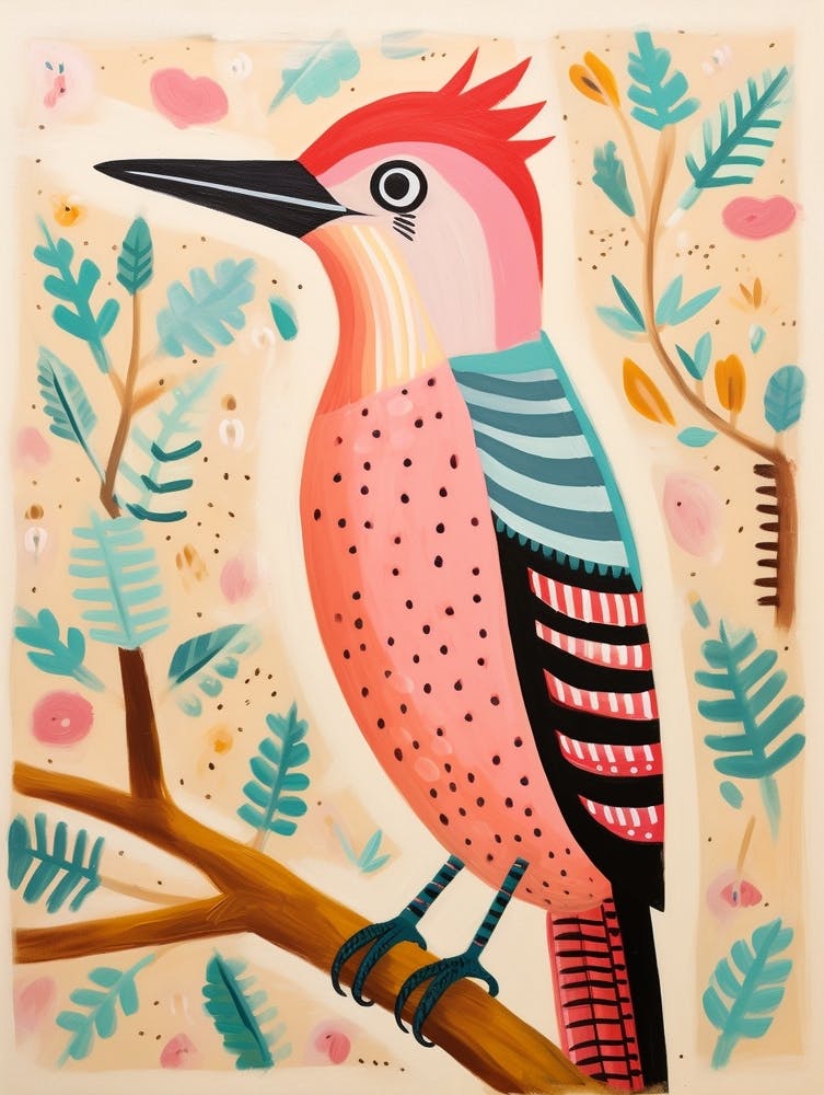 Pink Scandi Woodpecker 2