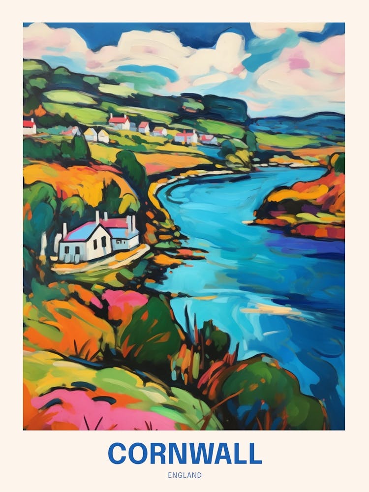 Cornwall England 16 Uk Travel Poster