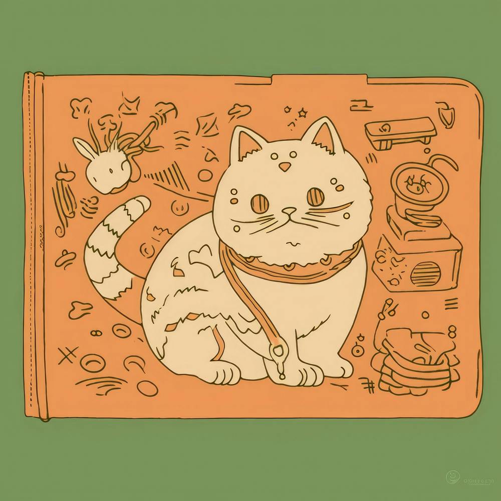 Cat On A Book