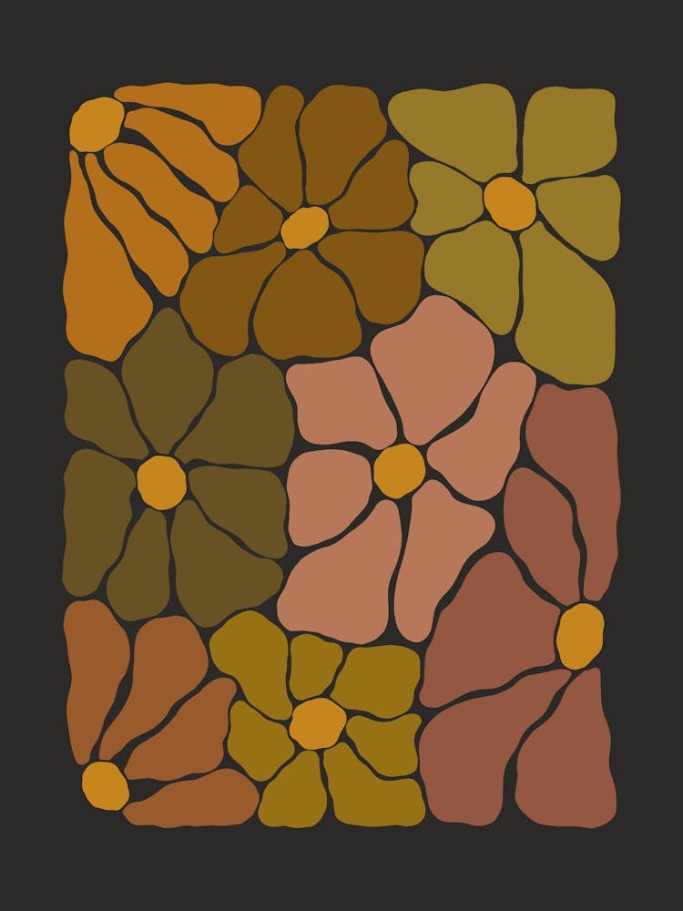 Moody Autumn Flower Field 1